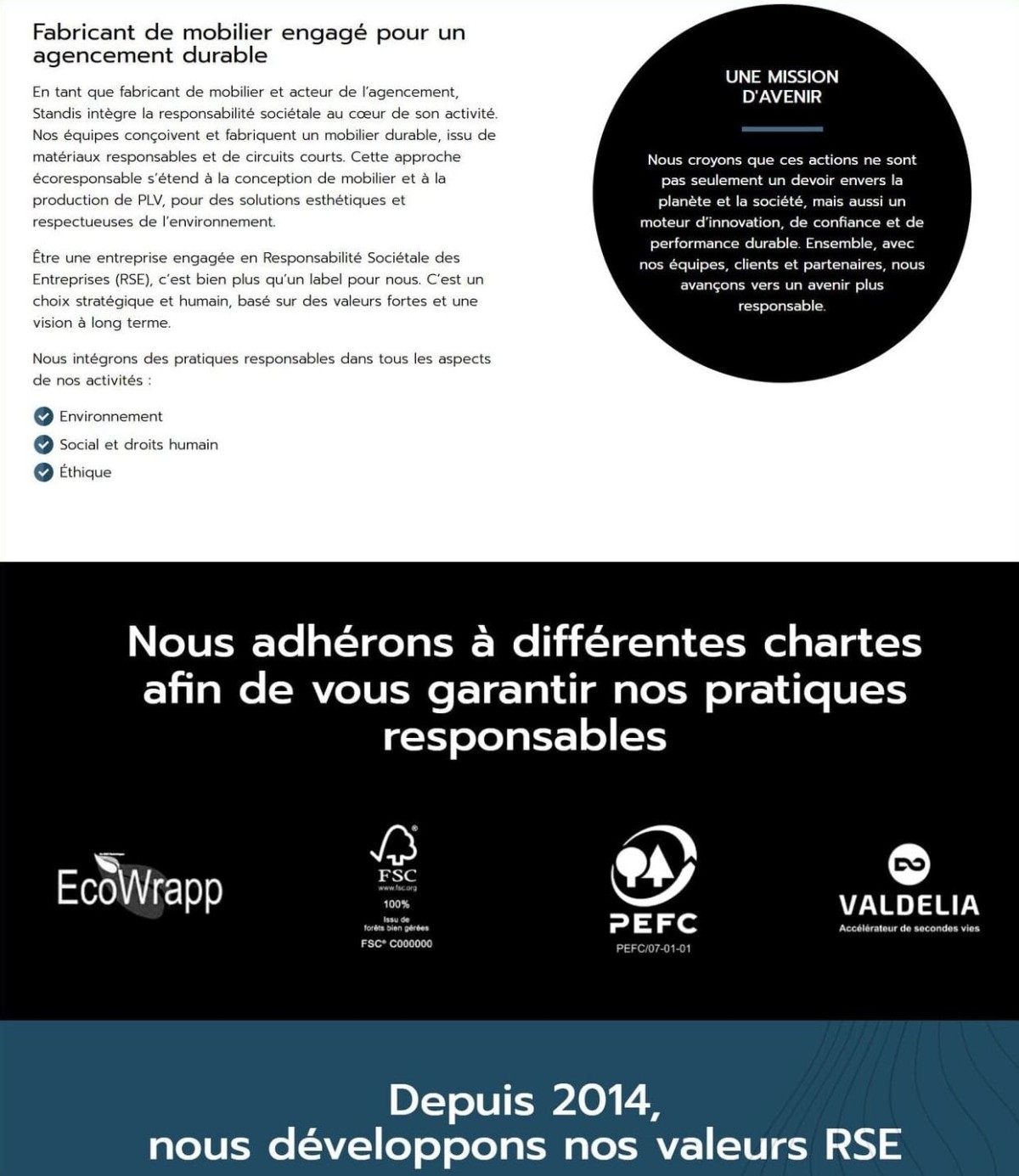 Création site internet multilingue pour Standis