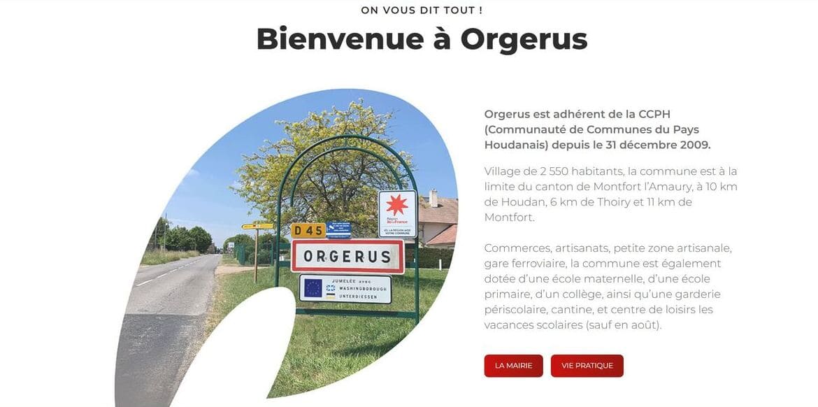 Création du site internet de la mairie d’Orgerus avec CMS sur-mesure