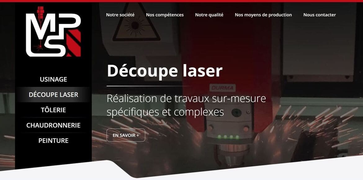 Création du site internet industriel MPLS à Vernouillet près de Dreux