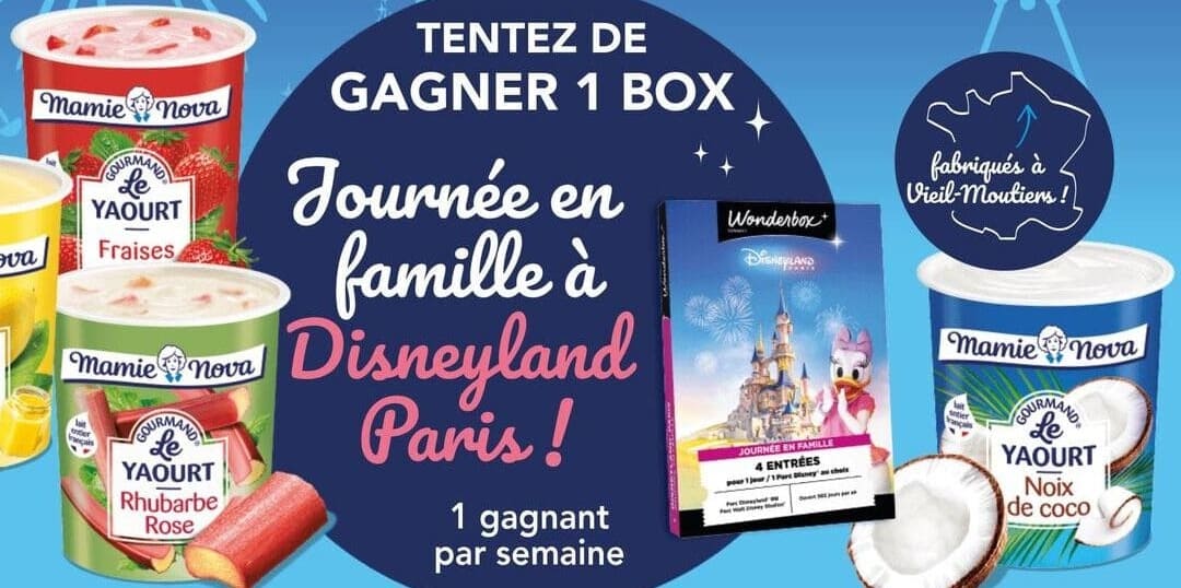 Site événementiel Mamie Nova pour un jeu concours Disneyland Paris