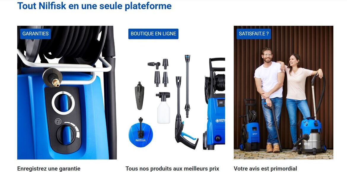 Développement d’une plateforme internationale d’enregistrement produit pour Nilfisk