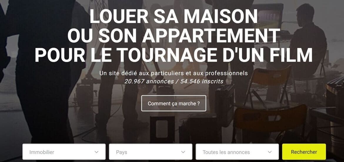 Plate-forme de mise en relation entre particuliers et professionnels du cinéma